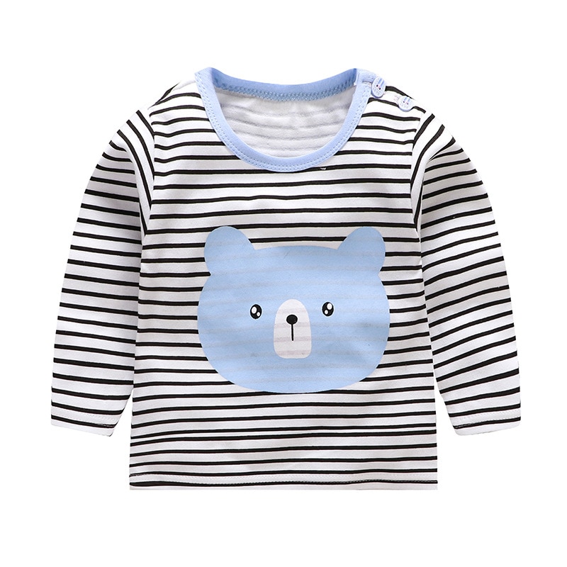 Striped Cotton Long Sleeve T-shirt for Boys